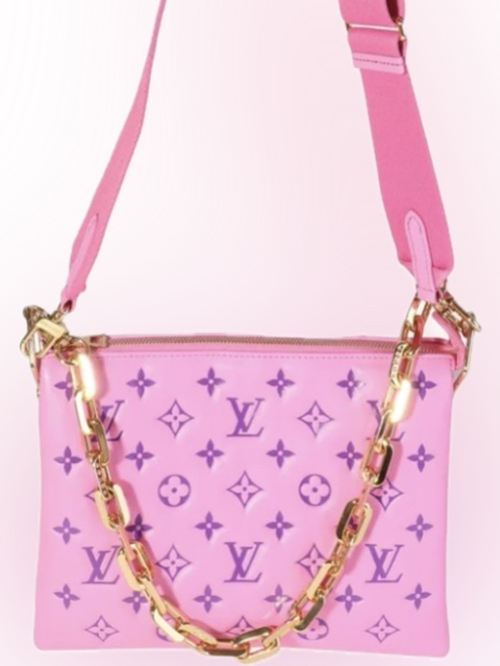 🩷💜 Pink & Purple 💜🩷 Crossbody Leather Purse with dustbag